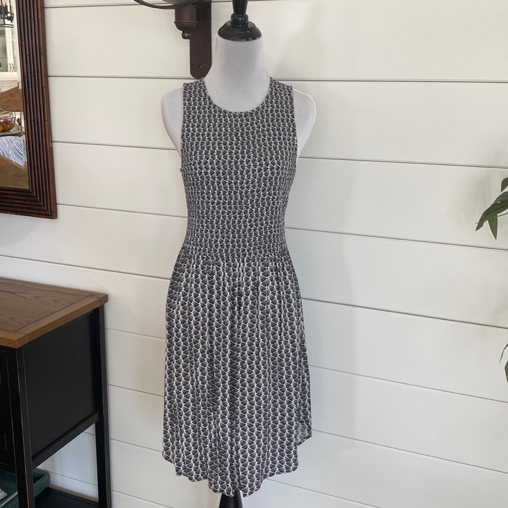 H&M Black and White Print Dress